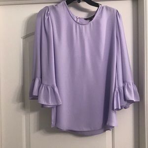 Express trumpet sleeve blouse - large/lilac